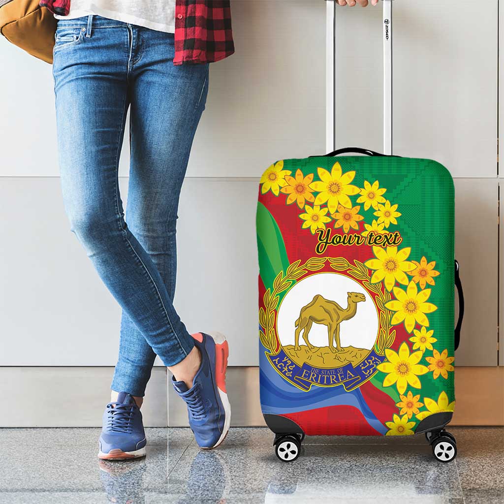Eritrea New Year Personalized Luggage Cover Enkutatash Adey Abeba Flower Art - Wonder Print Shop