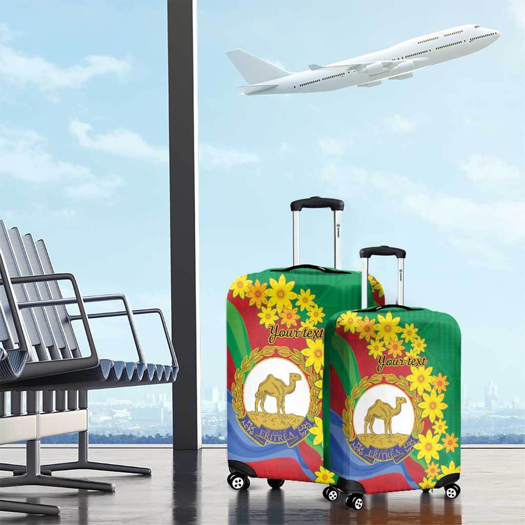 Eritrea New Year Personalized Luggage Cover Enkutatash Adey Abeba Flower Art - Wonder Print Shop