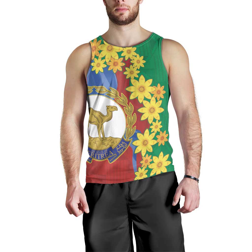 Eritrea New Year Personalized Men Tank Top Enkutatash Adey Abeba Flower Art - Wonder Print Shop