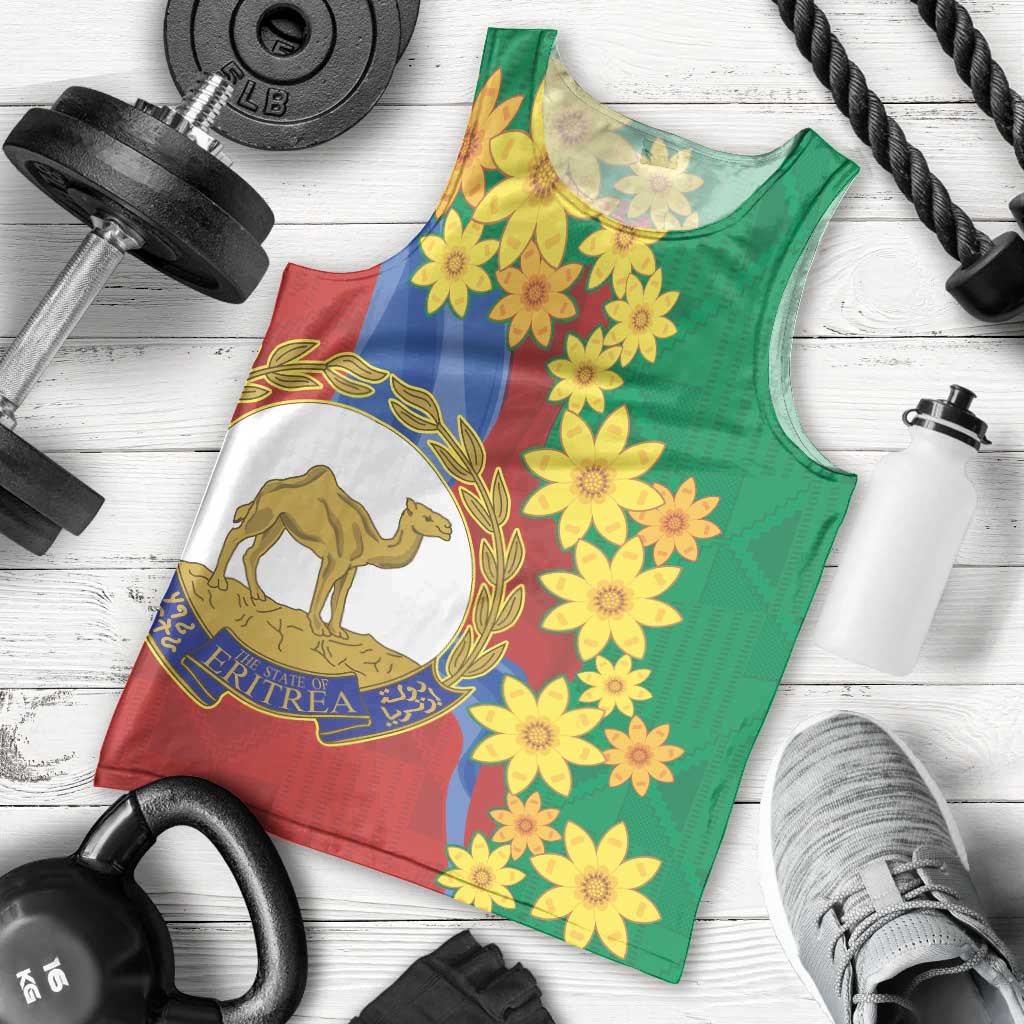 Eritrea New Year Personalized Men Tank Top Enkutatash Adey Abeba Flower Art - Wonder Print Shop