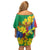 Eritrea New Year Personalized Off Shoulder Short Dress Enkutatash Adey Abeba Flower Art - Wonder Print Shop