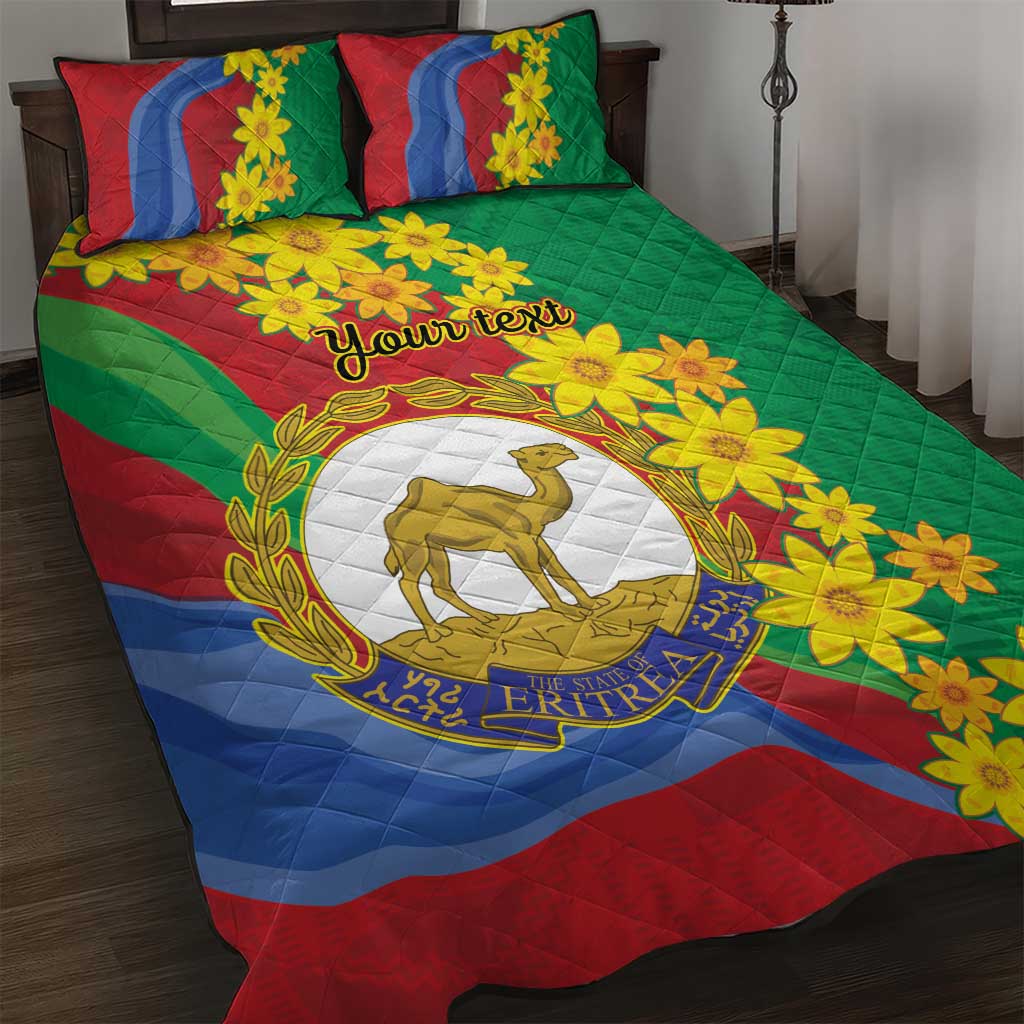 Eritrea New Year Personalized Quilt Bed Set Enkutatash Adey Abeba Flower Art - Wonder Print Shop