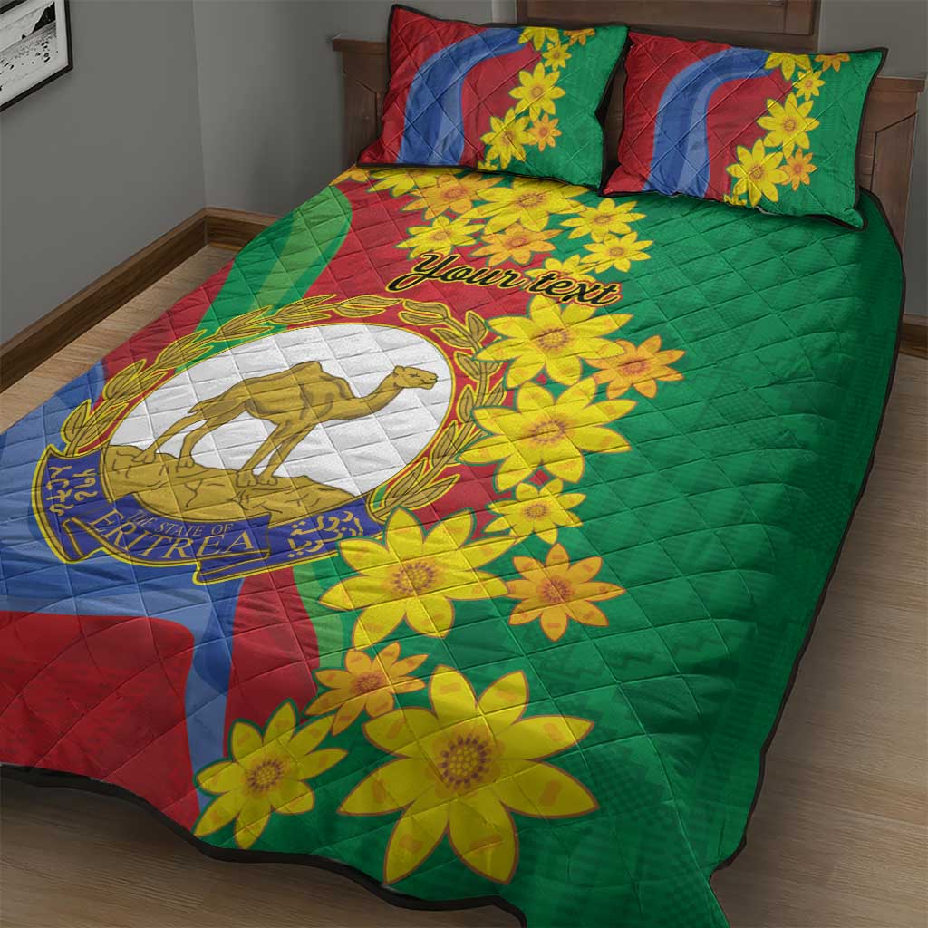 Eritrea New Year Personalized Quilt Bed Set Enkutatash Adey Abeba Flower Art - Wonder Print Shop