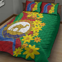 Eritrea New Year Personalized Quilt Bed Set Enkutatash Adey Abeba Flower Art - Wonder Print Shop