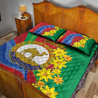 Eritrea New Year Personalized Quilt Bed Set Enkutatash Adey Abeba Flower Art - Wonder Print Shop