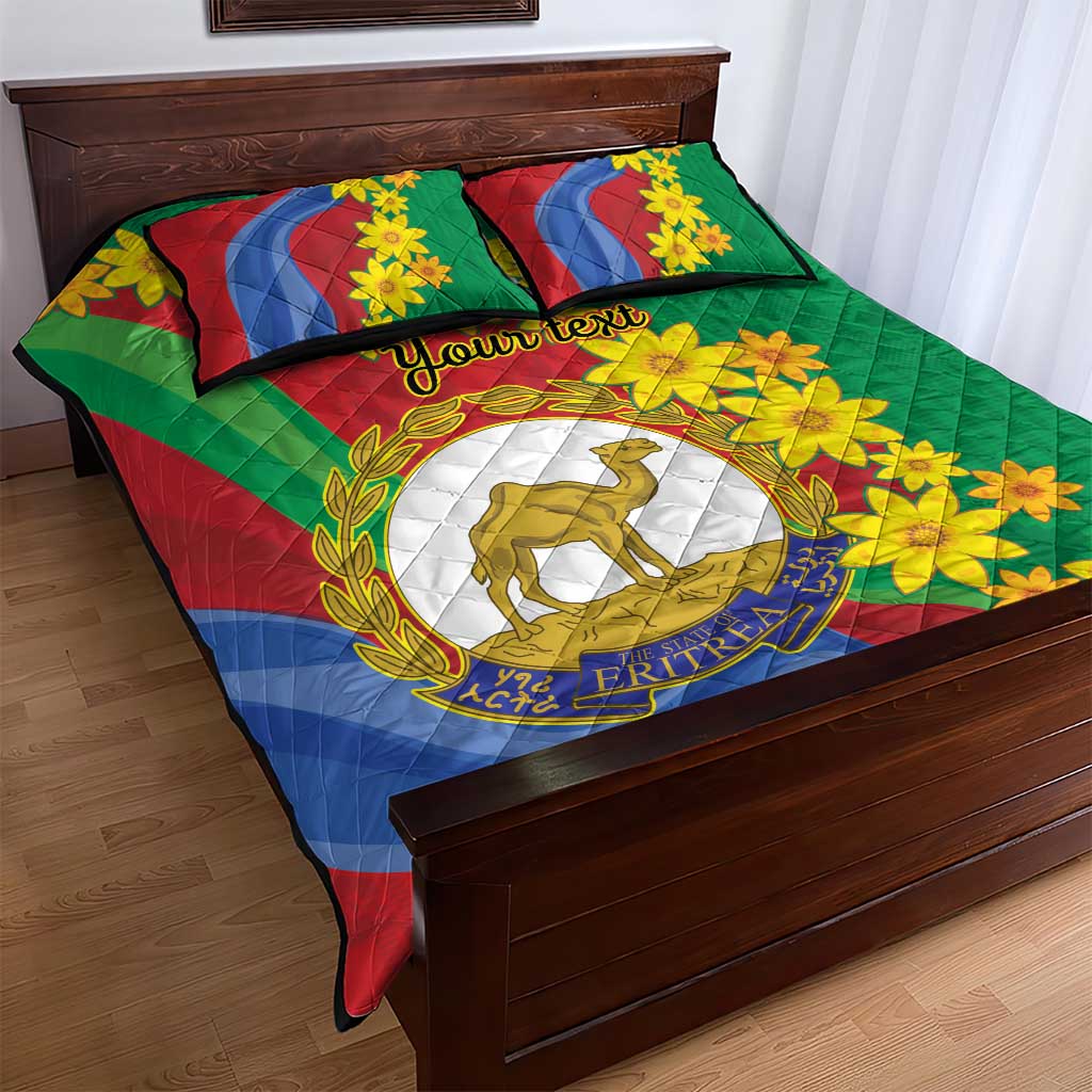 Eritrea New Year Personalized Quilt Bed Set Enkutatash Adey Abeba Flower Art - Wonder Print Shop