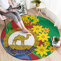 Eritrea New Year Personalized Round Carpet Enkutatash Adey Abeba Flower Art