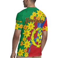 Eritrea New Year Personalized Rugby Jersey Enkutatash Adey Abeba Flower Art - Wonder Print Shop