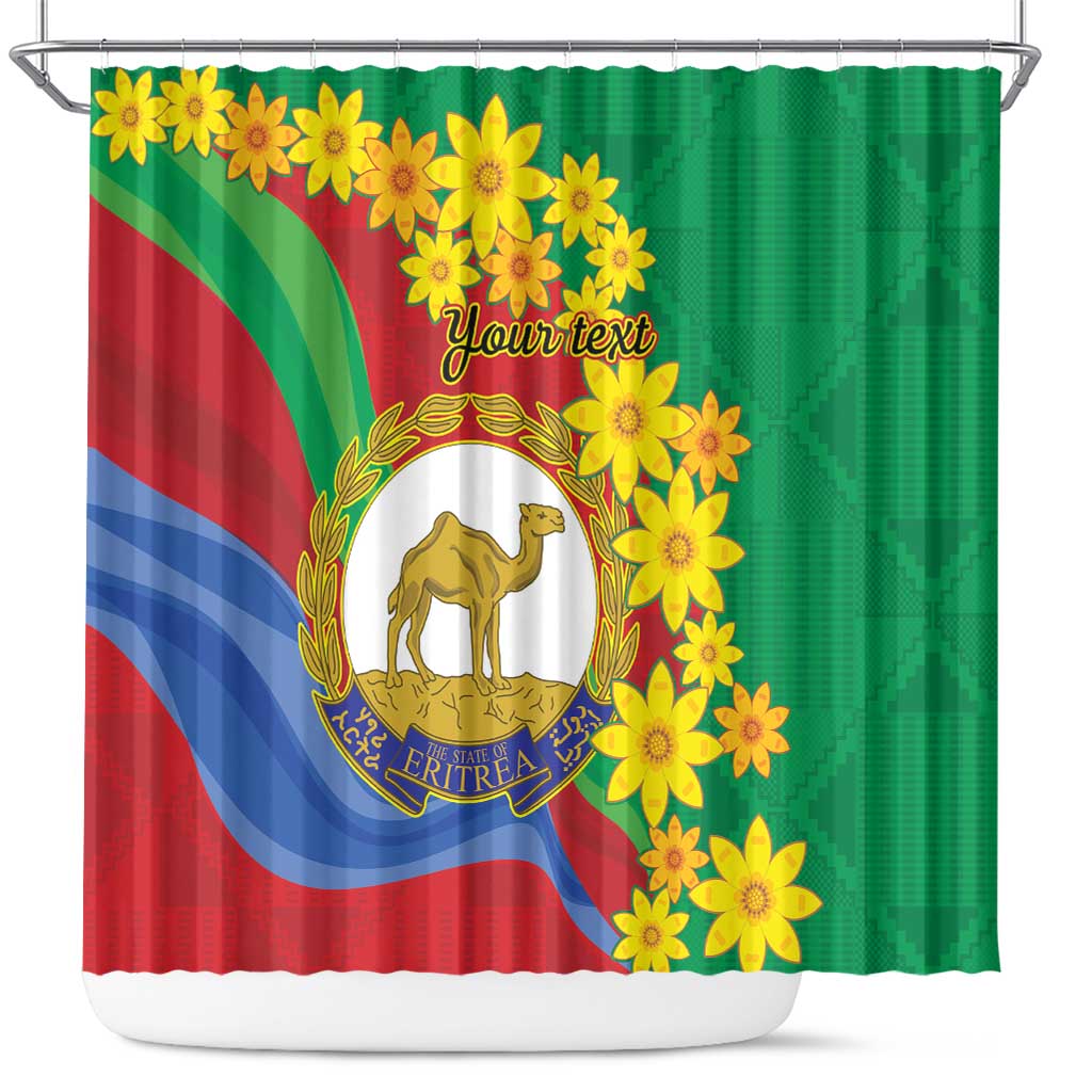 Eritrea New Year Personalized Shower Curtain Enkutatash Adey Abeba Flower Art