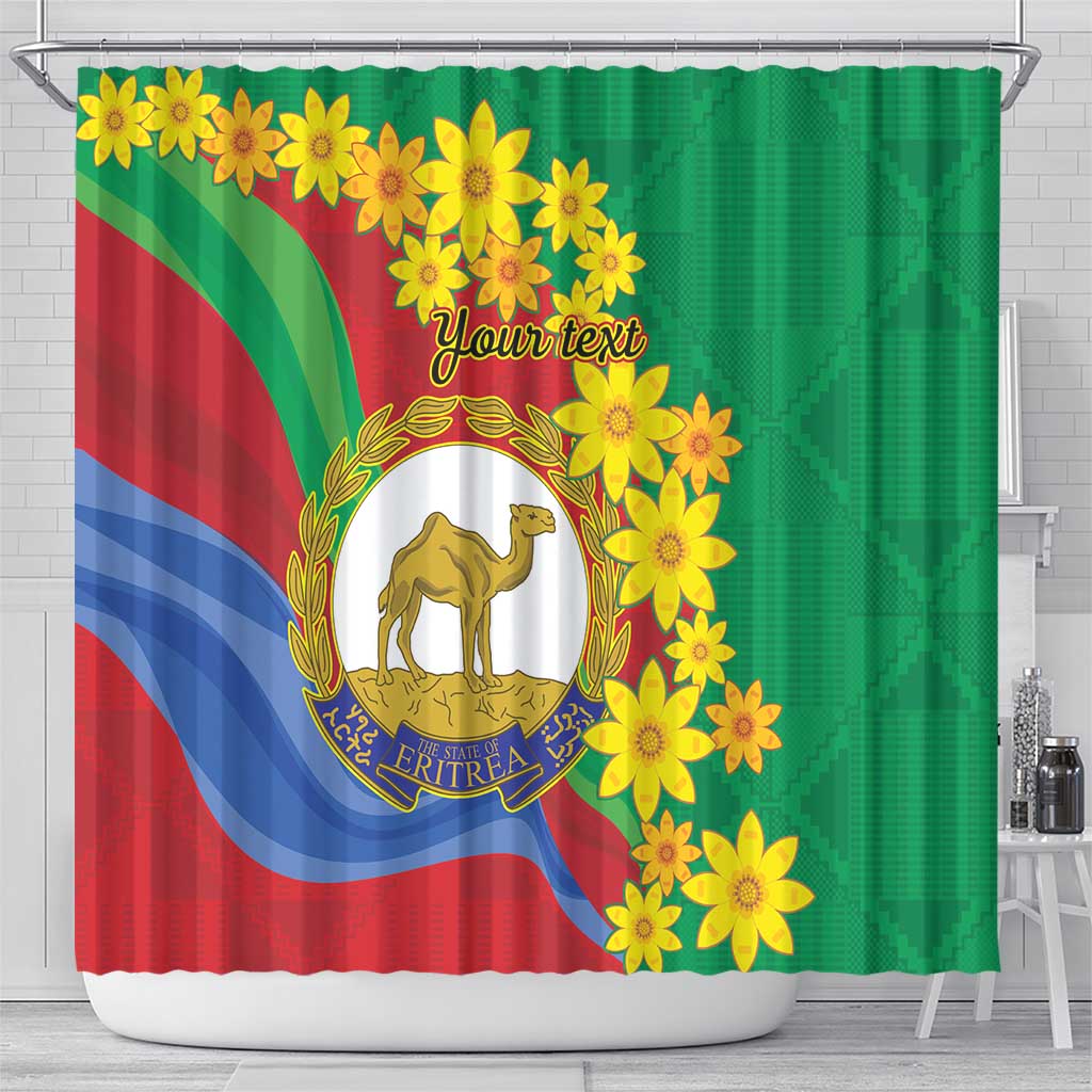Eritrea New Year Personalized Shower Curtain Enkutatash Adey Abeba Flower Art