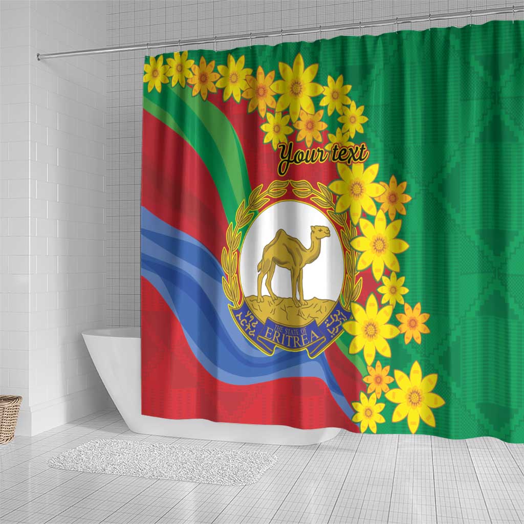 Eritrea New Year Personalized Shower Curtain Enkutatash Adey Abeba Flower Art