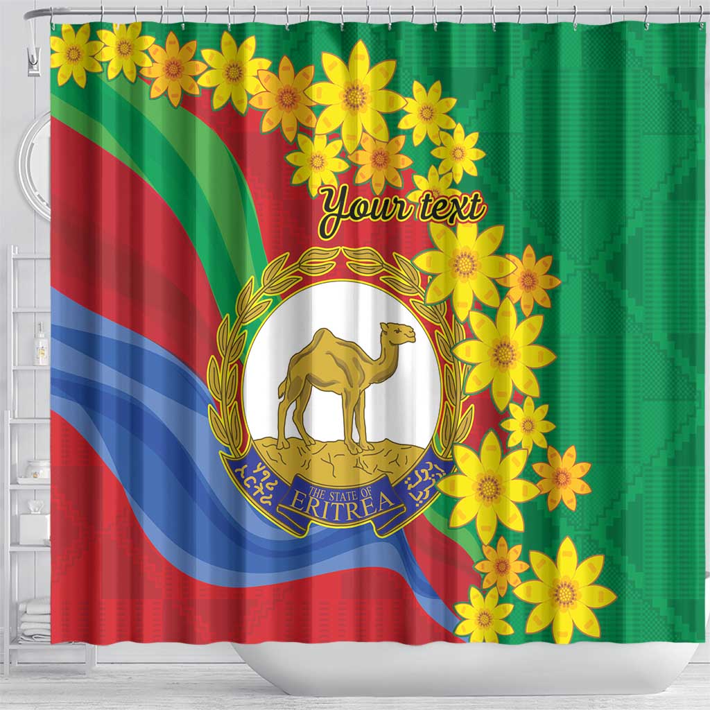 Eritrea New Year Personalized Shower Curtain Enkutatash Adey Abeba Flower Art