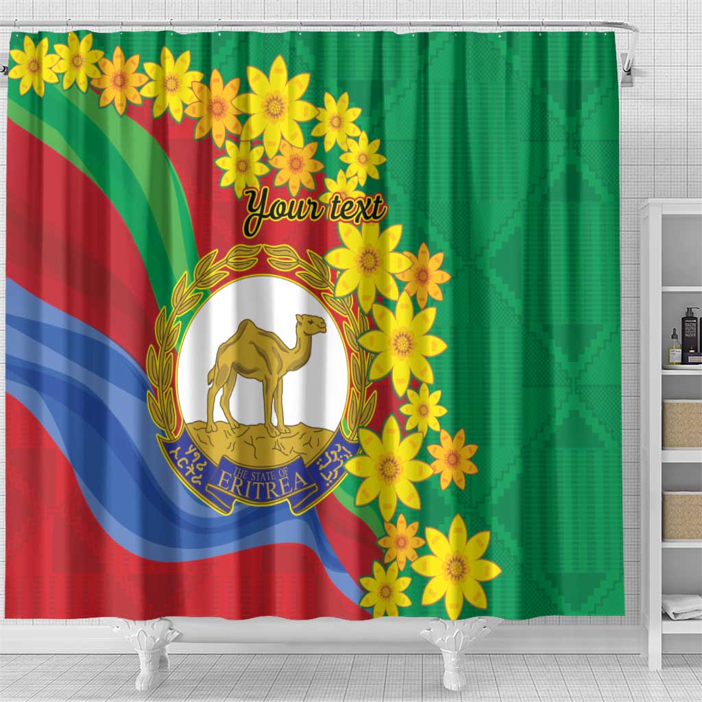 Eritrea New Year Personalized Shower Curtain Enkutatash Adey Abeba Flower Art