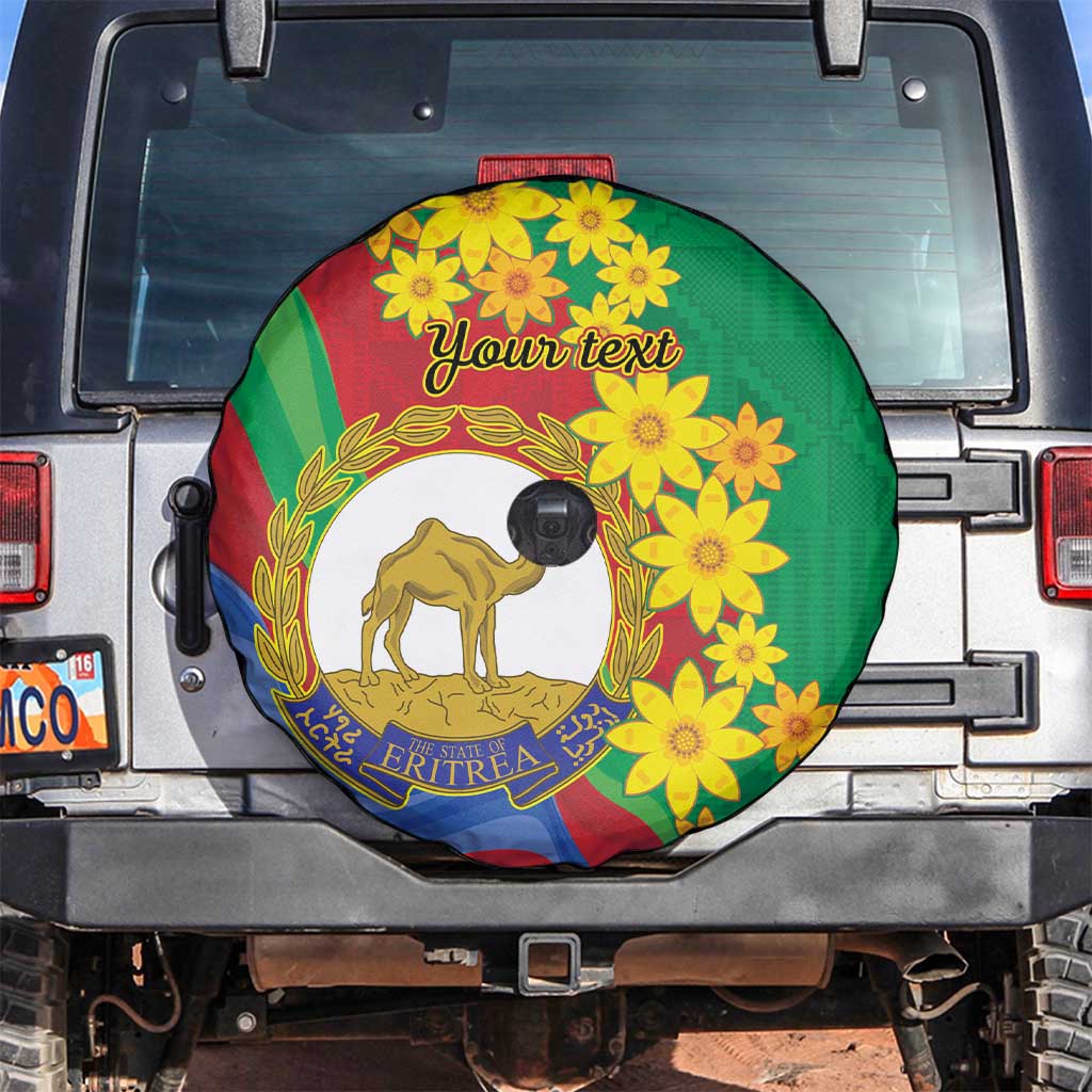 Eritrea New Year Personalized Spare Tire Cover Enkutatash Adey Abeba Flower Art - Wonder Print Shop