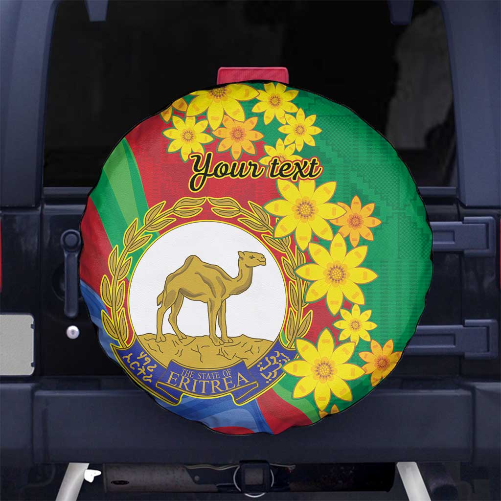 Eritrea New Year Personalized Spare Tire Cover Enkutatash Adey Abeba Flower Art - Wonder Print Shop