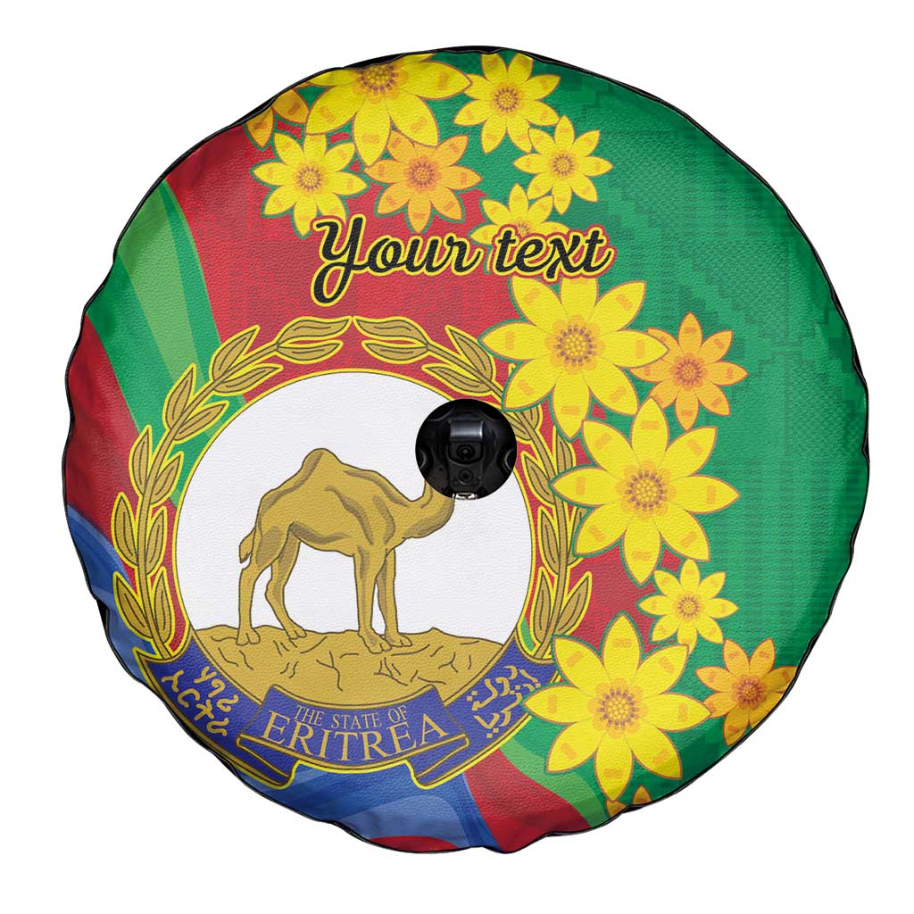 Eritrea New Year Personalized Spare Tire Cover Enkutatash Adey Abeba Flower Art - Wonder Print Shop