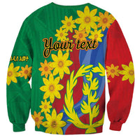 Eritrea New Year Personalized Sweatshirt Enkutatash Adey Abeba Flower Art - Wonder Print Shop
