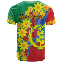 Eritrea New Year Personalized T Shirt Enkutatash Adey Abeba Flower Art - Wonder Print Shop