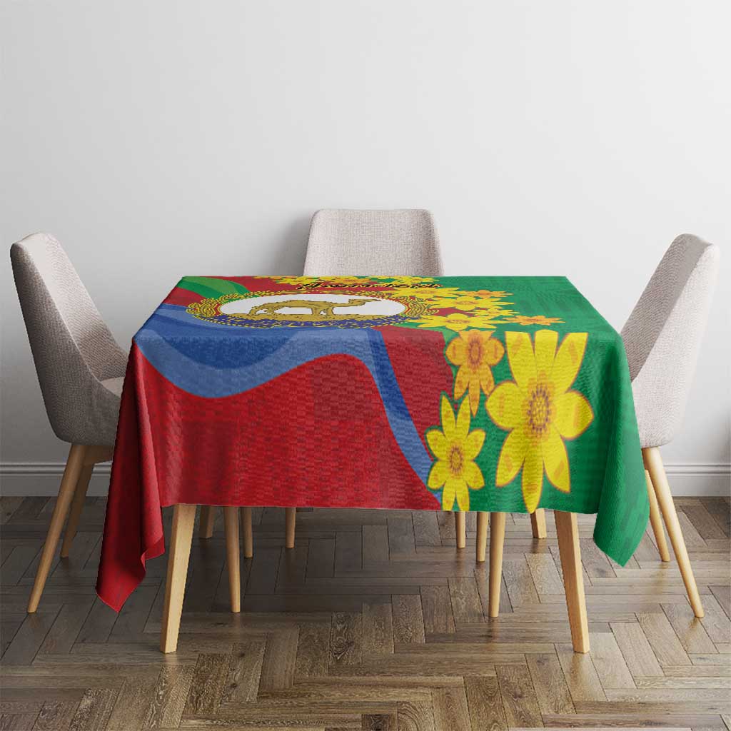 Eritrea New Year Personalized Tablecloth Enkutatash Adey Abeba Flower Art - Wonder Print Shop