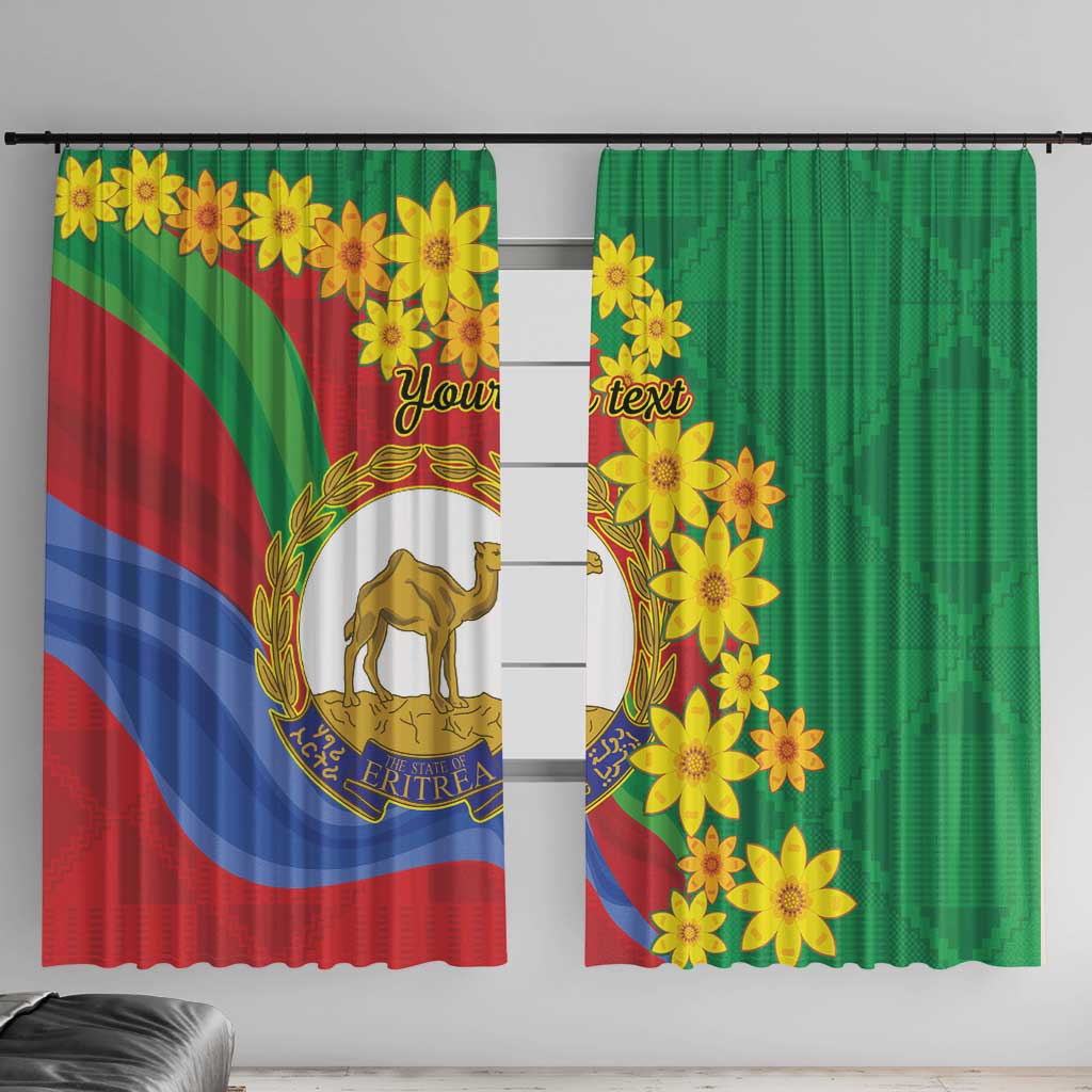 Eritrea New Year Personalized Window Curtain Enkutatash Adey Abeba Flower Art - Wonder Print Shop