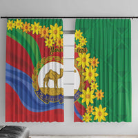 Eritrea New Year Personalized Window Curtain Enkutatash Adey Abeba Flower Art - Wonder Print Shop