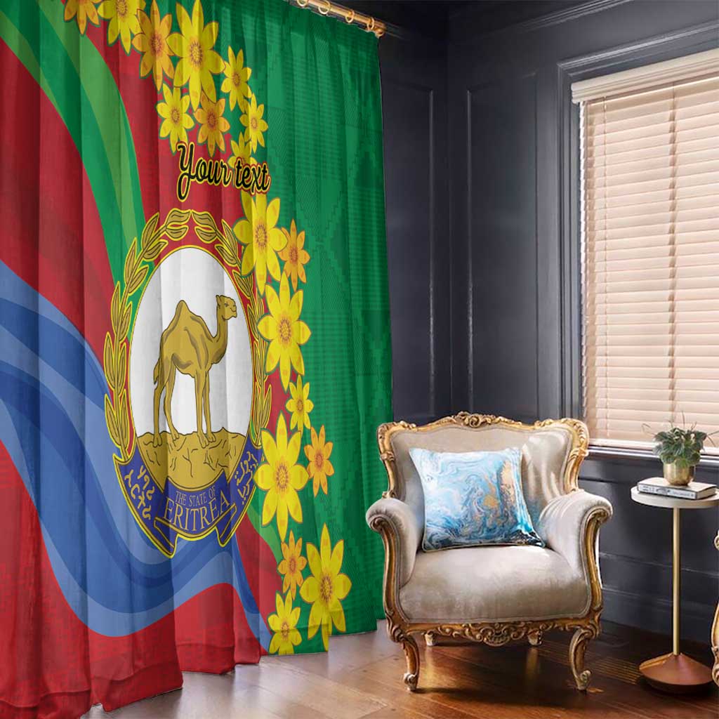 Eritrea New Year Personalized Window Curtain Enkutatash Adey Abeba Flower Art - Wonder Print Shop