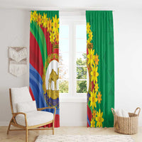 Eritrea New Year Personalized Window Curtain Enkutatash Adey Abeba Flower Art - Wonder Print Shop