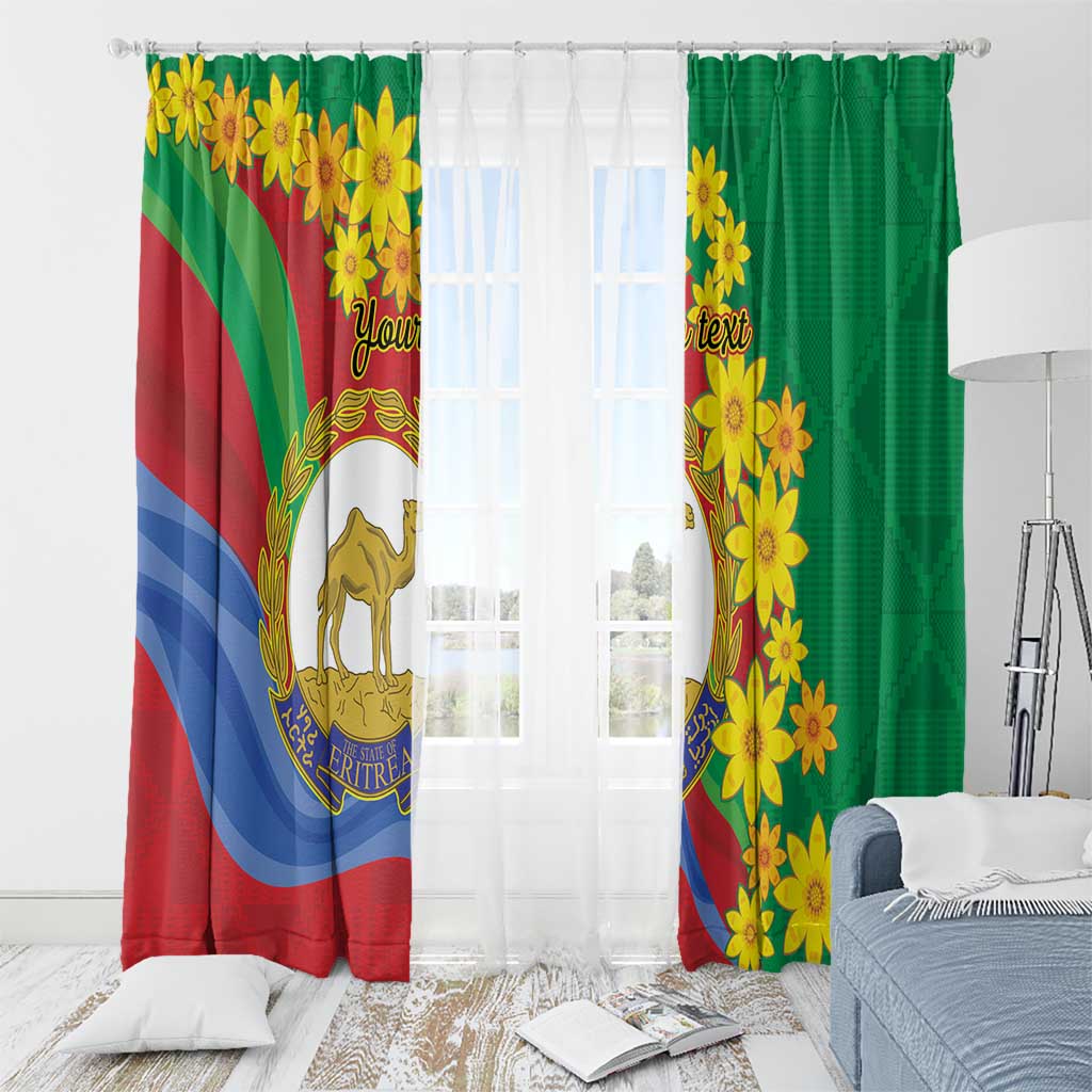 Eritrea New Year Personalized Window Curtain Enkutatash Adey Abeba Flower Art - Wonder Print Shop