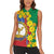 Eritrea New Year Personalized Women Sleeveless Polo Shirt Enkutatash Adey Abeba Flower Art - Wonder Print Shop