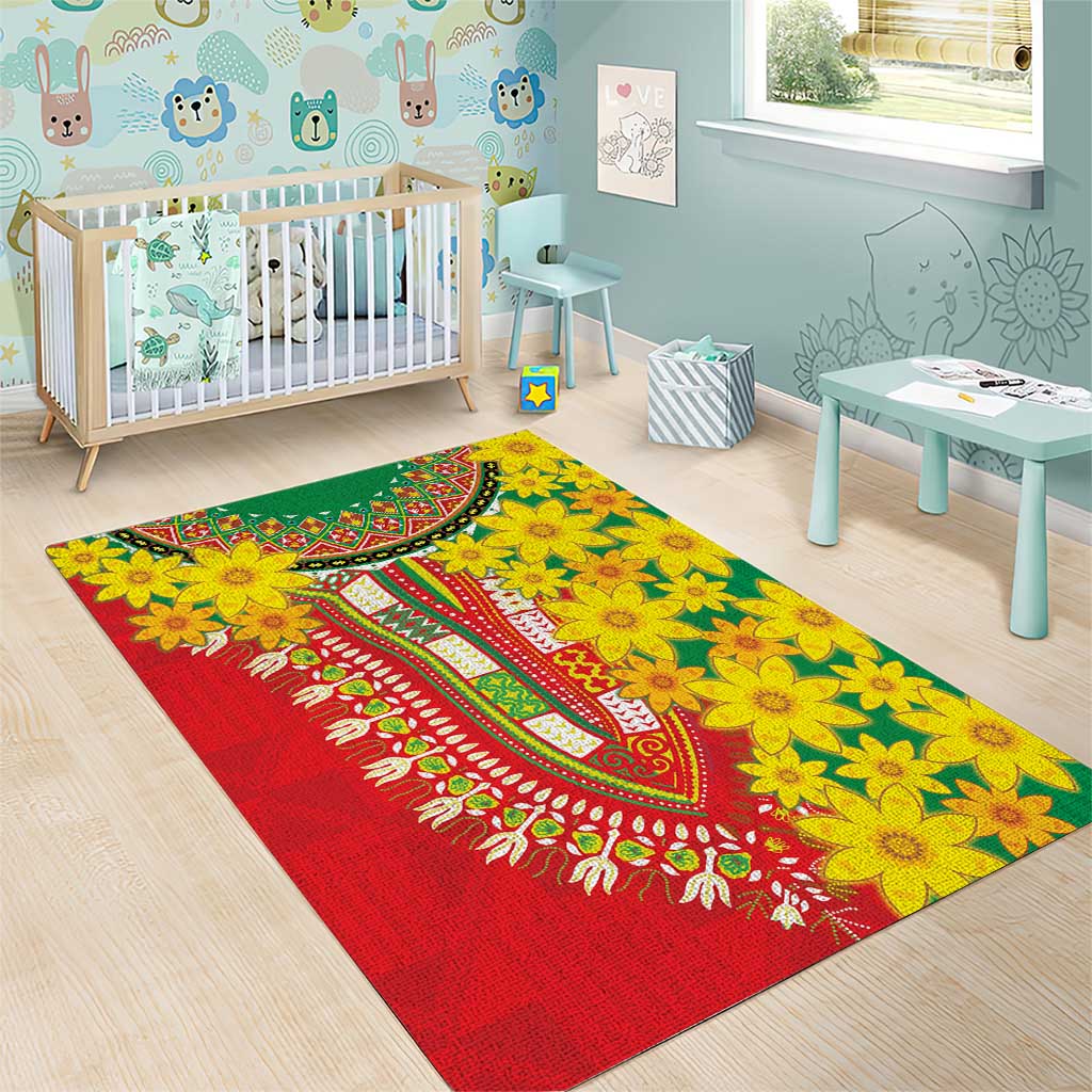 Ethiopian New Year Area Rug Enkutatash Adey Abeba Flower Art LT9 - Wonder Print Shop