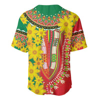 Ethiopian New Year Baseball Jersey Enkutatash Adey Abeba Flower Art LT9 - Wonder Print Shop
