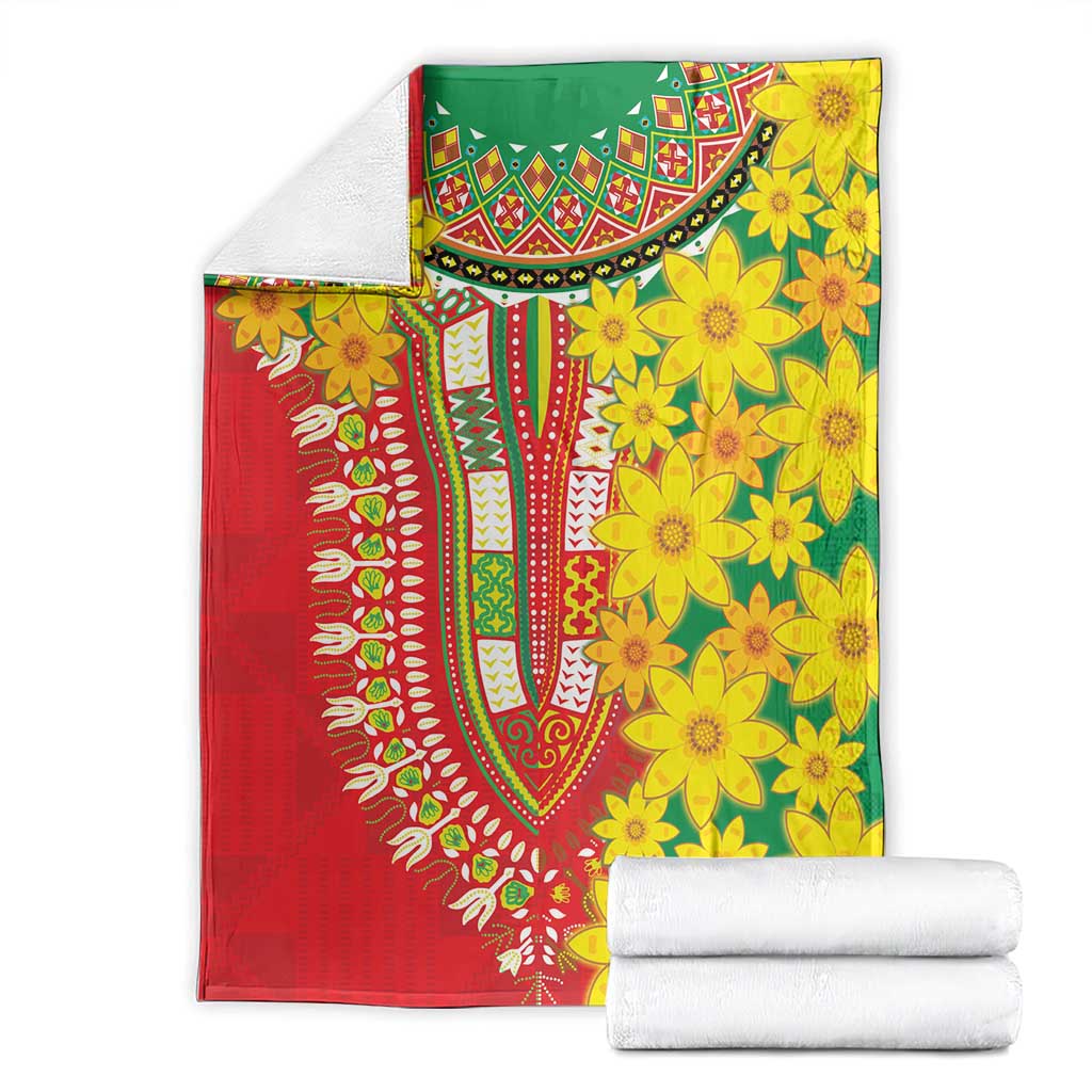 Ethiopian New Year Blanket Enkutatash Adey Abeba Flower Art