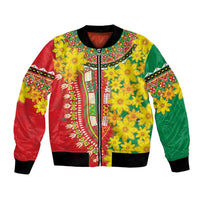 Ethiopian New Year Bomber Jacket Enkutatash Adey Abeba Flower Art LT9 - Wonder Print Shop