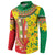 Ethiopian New Year Button Sweatshirt Enkutatash Adey Abeba Flower Art LT9 - Wonder Print Shop