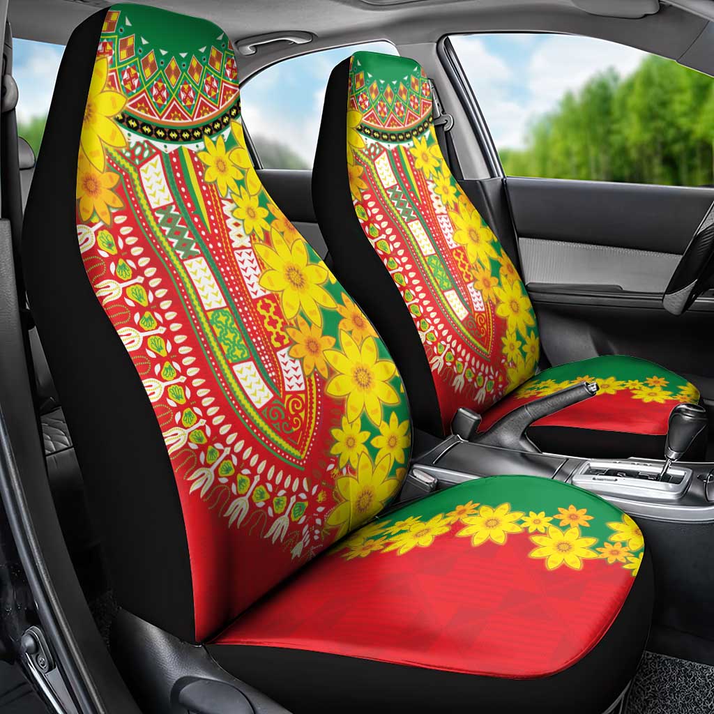 Ethiopian New Year Car Seat Cover Enkutatash Adey Abeba Flower Art LT9 - Wonder Print Shop