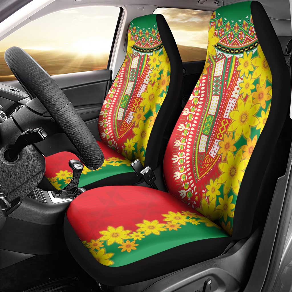 Ethiopian New Year Car Seat Cover Enkutatash Adey Abeba Flower Art LT9 - Wonder Print Shop