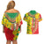 Ethiopian New Year Couples Matching Off Shoulder Short Dress and Hawaiian Shirt Enkutatash Adey Abeba Flower Art LT9 - Wonder Print Shop