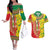 Ethiopian New Year Couples Matching Off The Shoulder Long Sleeve Dress and Hawaiian Shirt Enkutatash Adey Abeba Flower Art LT9 - Wonder Print Shop