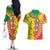 Ethiopian New Year Couples Matching Off The Shoulder Long Sleeve Dress and Hawaiian Shirt Enkutatash Adey Abeba Flower Art LT9 - Wonder Print Shop