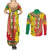 Ethiopian New Year Couples Matching Summer Maxi Dress and Long Sleeve Button Shirt Enkutatash Adey Abeba Flower Art LT9 - Wonder Print Shop