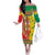 Ethiopian New Year Family Matching Off The Shoulder Long Sleeve Dress and Hawaiian Shirt Enkutatash Adey Abeba Flower Art - Wonder Print Shop