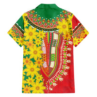Ethiopian New Year Family Matching Puletasi and Hawaiian Shirt Enkutatash Adey Abeba Flower Art - Wonder Print Shop