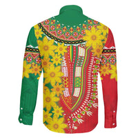 Ethiopian New Year Family Matching Short Sleeve Bodycon Dress and Hawaiian Shirt Enkutatash Adey Abeba Flower Art - Wonder Print Shop