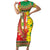 Ethiopian New Year Family Matching Short Sleeve Bodycon Dress and Hawaiian Shirt Enkutatash Adey Abeba Flower Art - Wonder Print Shop