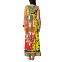 Ethiopian New Year Family Matching Tank Maxi Dress and Hawaiian Shirt Enkutatash Adey Abeba Flower Art - Wonder Print Shop