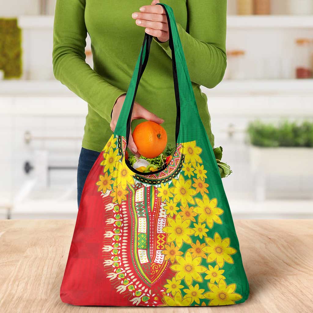 Ethiopian New Year Grocery Bag Enkutatash Adey Abeba Flower Art