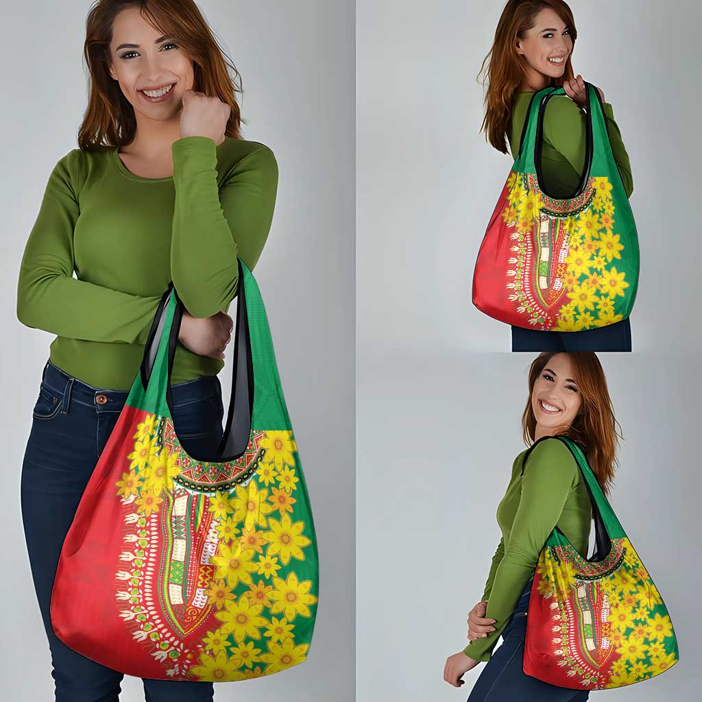 Ethiopian New Year Grocery Bag Enkutatash Adey Abeba Flower Art
