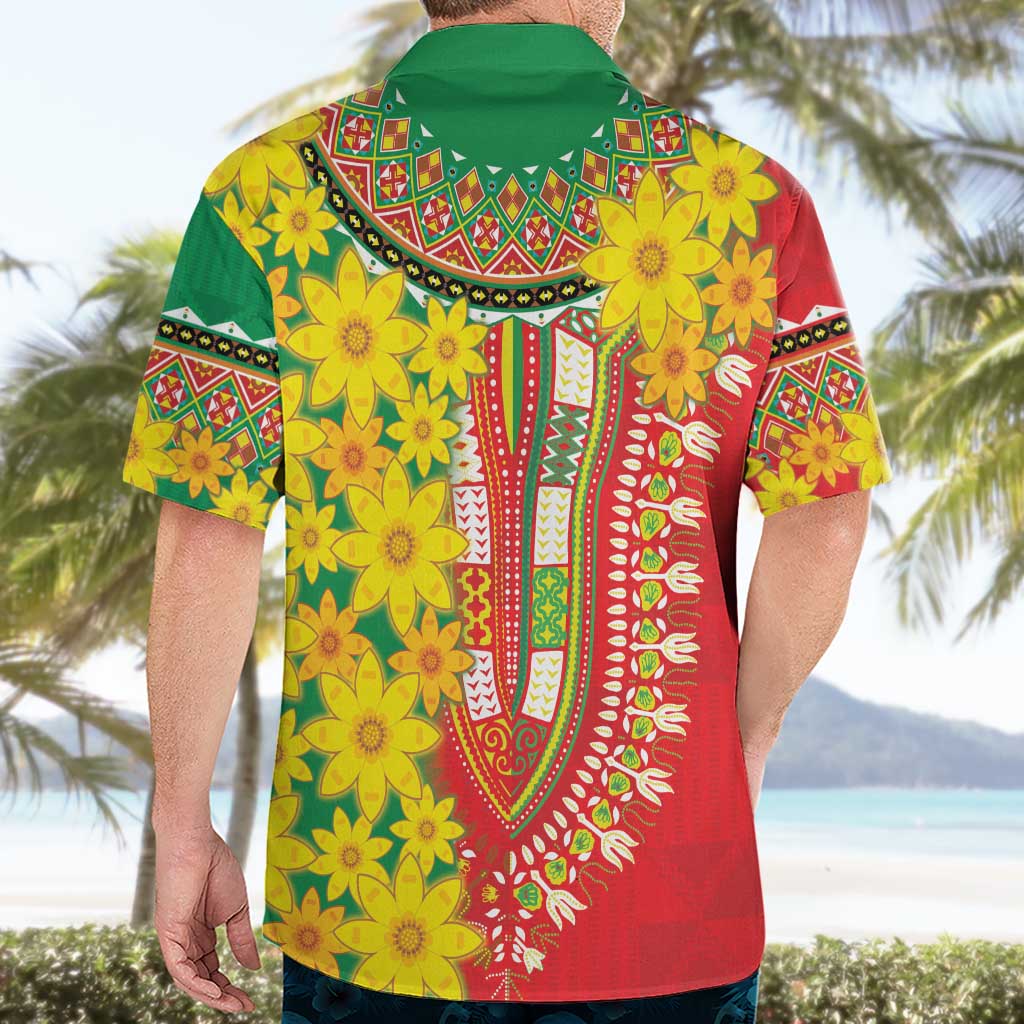 Ethiopian New Year Hawaiian Shirt Enkutatash Adey Abeba Flower Art - Wonder Print Shop