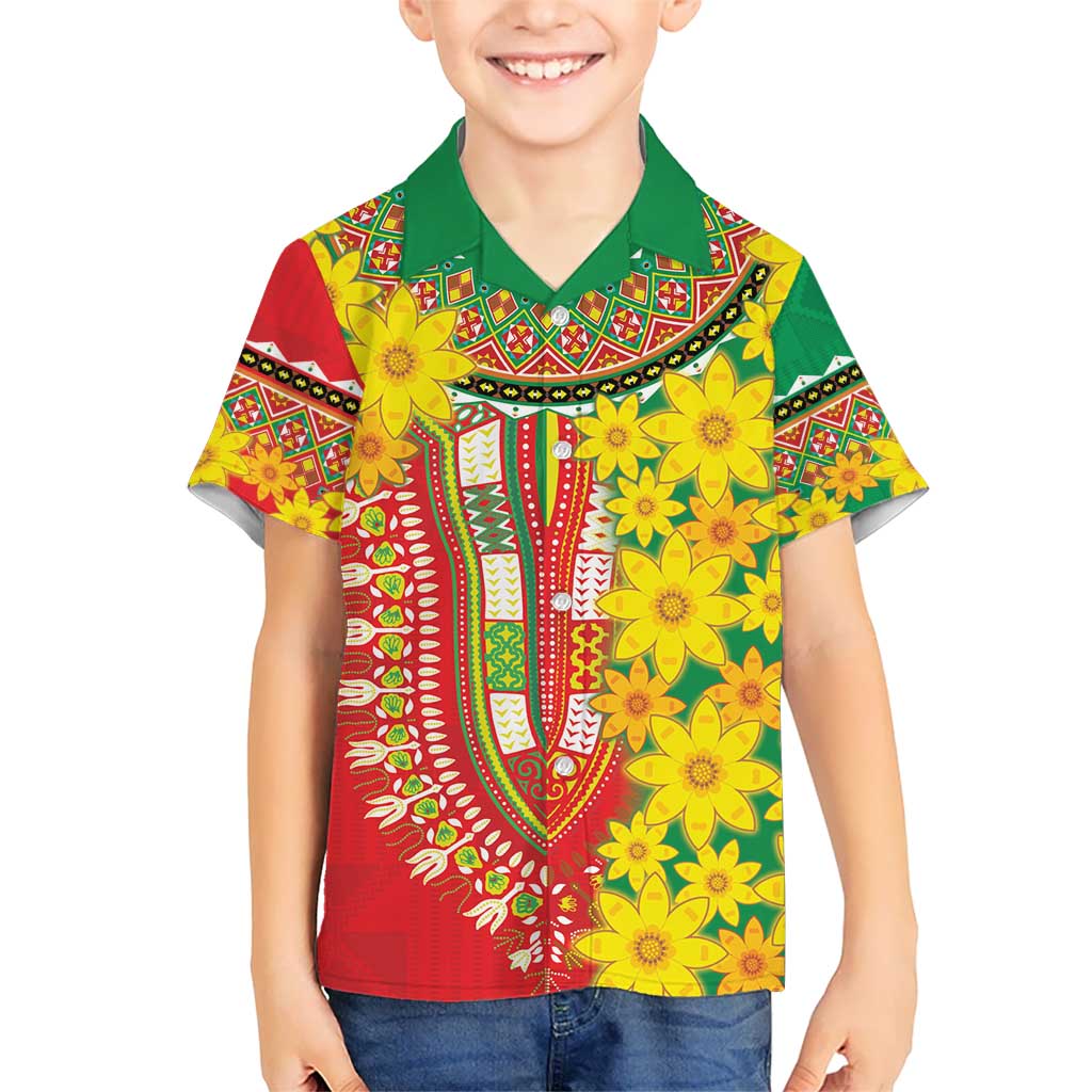 Ethiopian New Year Hawaiian Shirt Enkutatash Adey Abeba Flower Art - Wonder Print Shop