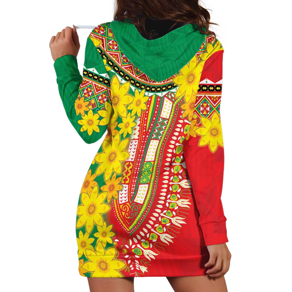 Ethiopian New Year Hoodie Dress Enkutatash Adey Abeba Flower Art - Wonder Print Shop